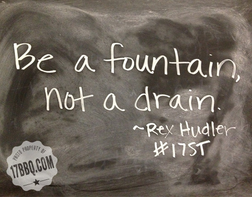 Be A Fountain, Not a Drain
