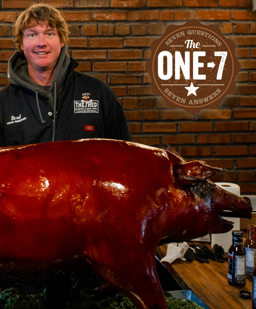 Brad Orrison at the Whole Hog Extravaganza produced by OnCue Consulting.
