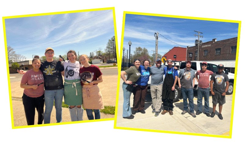 Staff from 17th Street and Faye on eclipse day